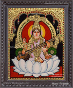 Saraswathi Tanjore Painting