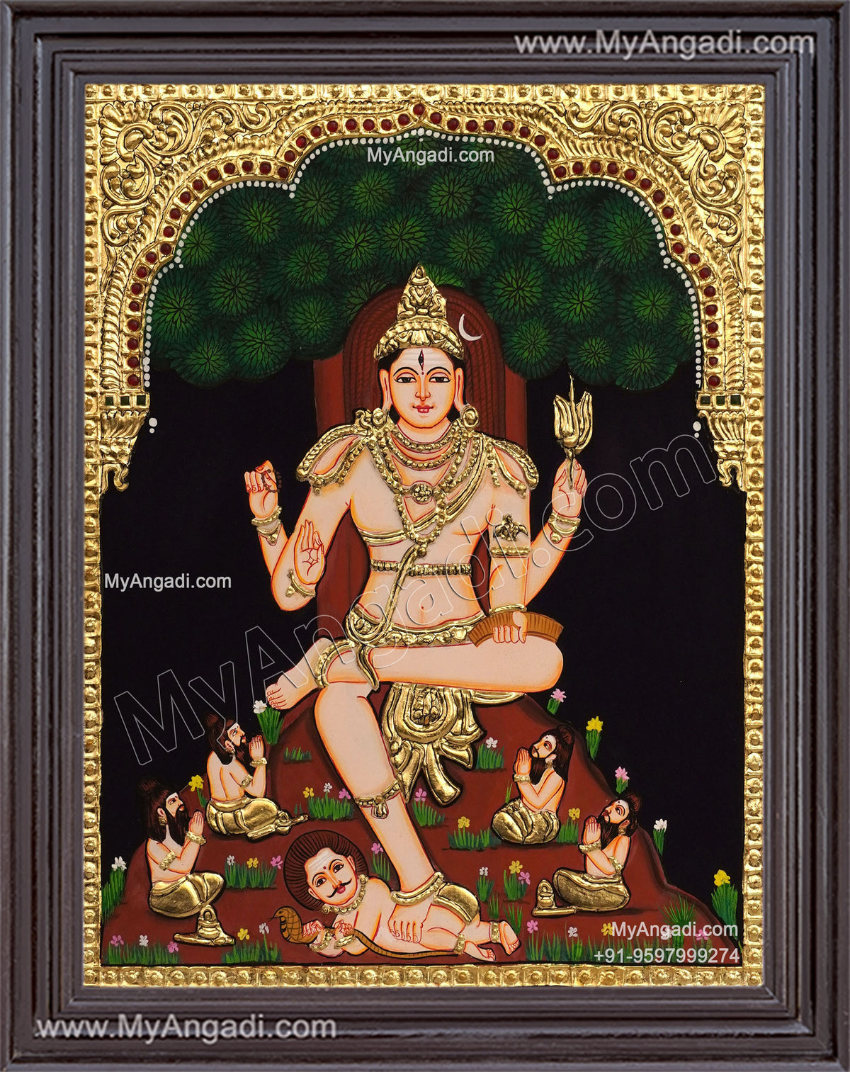 Dakshinamurthi Tanjore Painting