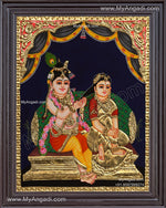 Jada Krishna Tanjore Painting