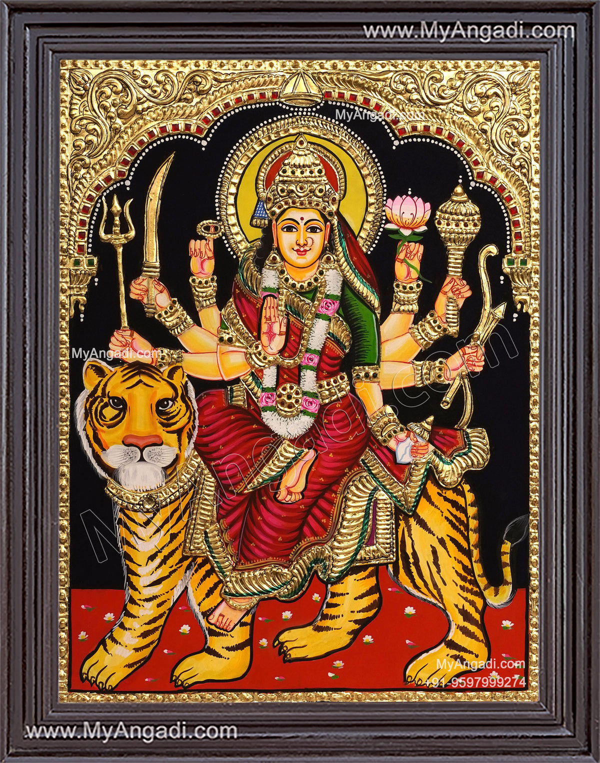 Durga Devi Tanjore Painting