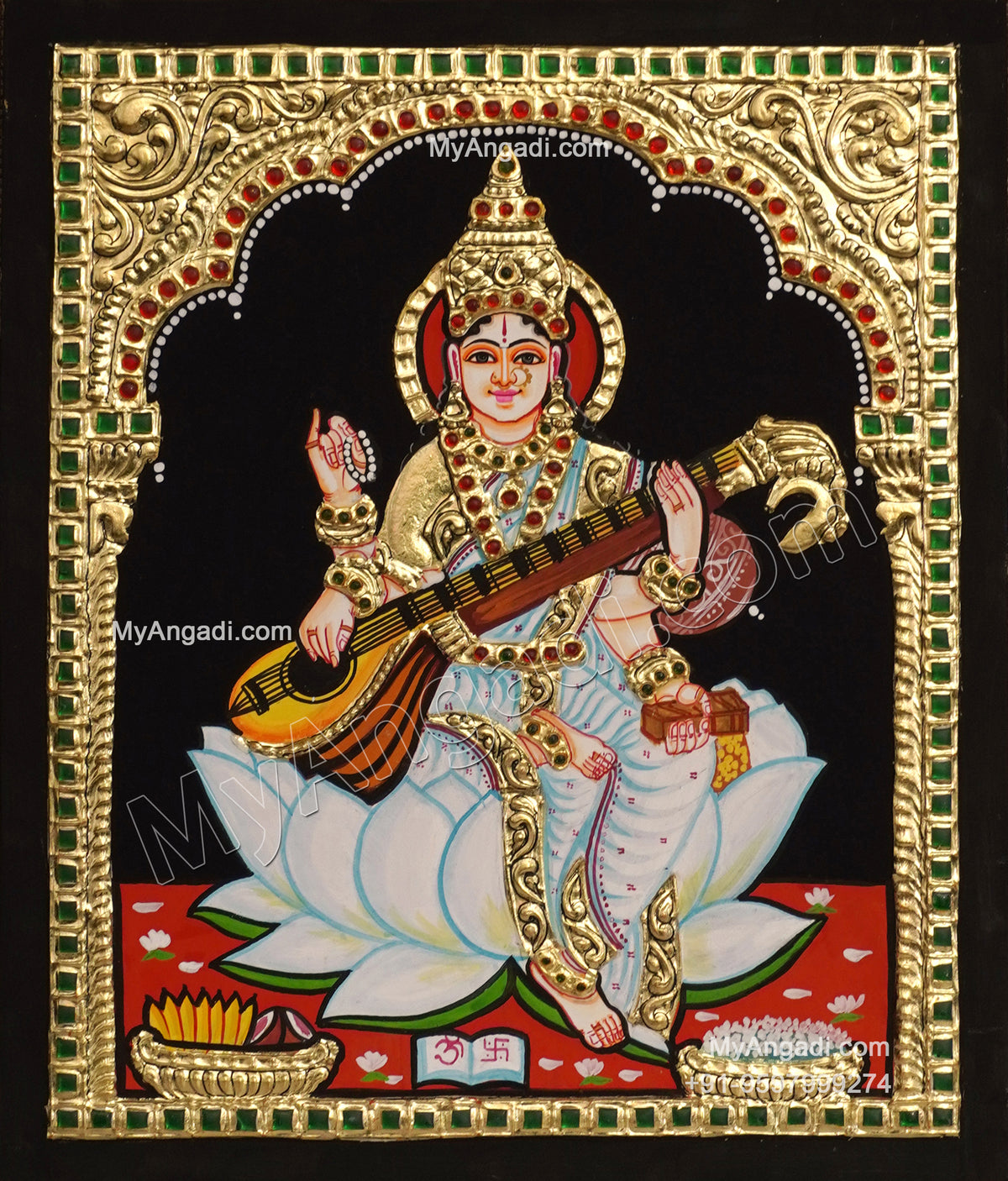 Saraswathi Tanjore Painting