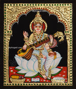 Saraswathi Tanjore Painting