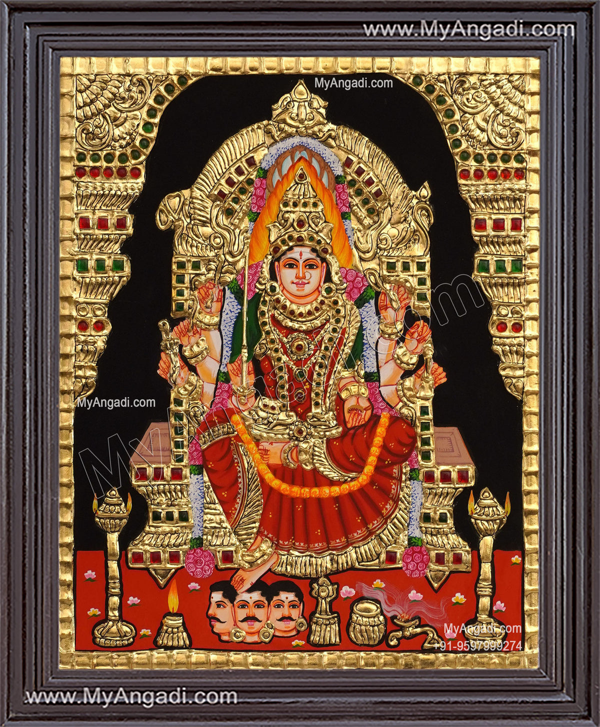 Samayapura amman Tanjore Painting