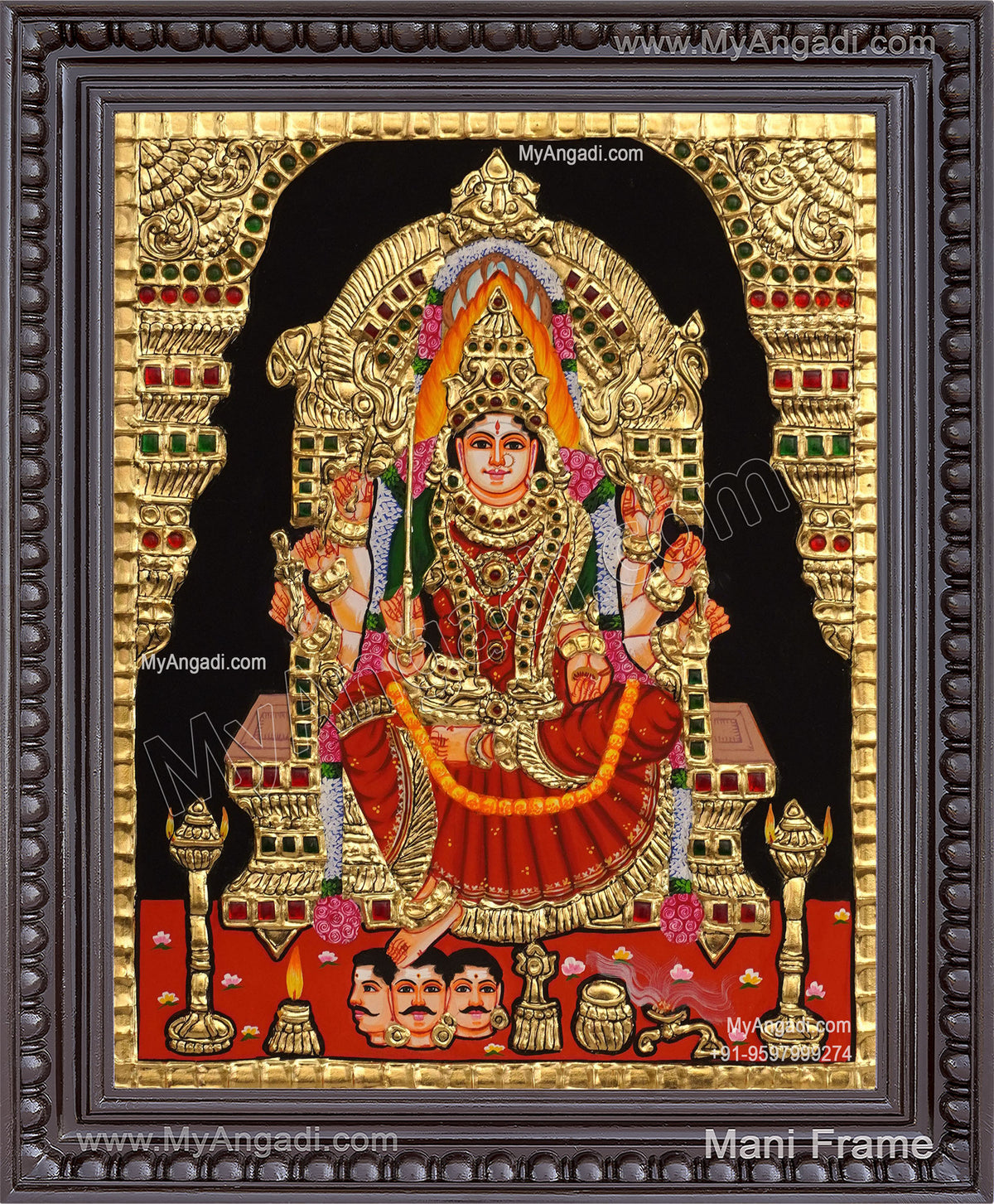 Samayapura amman Tanjore Painting