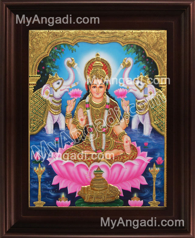 Gaja Lakshmi Tanjore Painting, Gajalakshmi Tanjore Painting