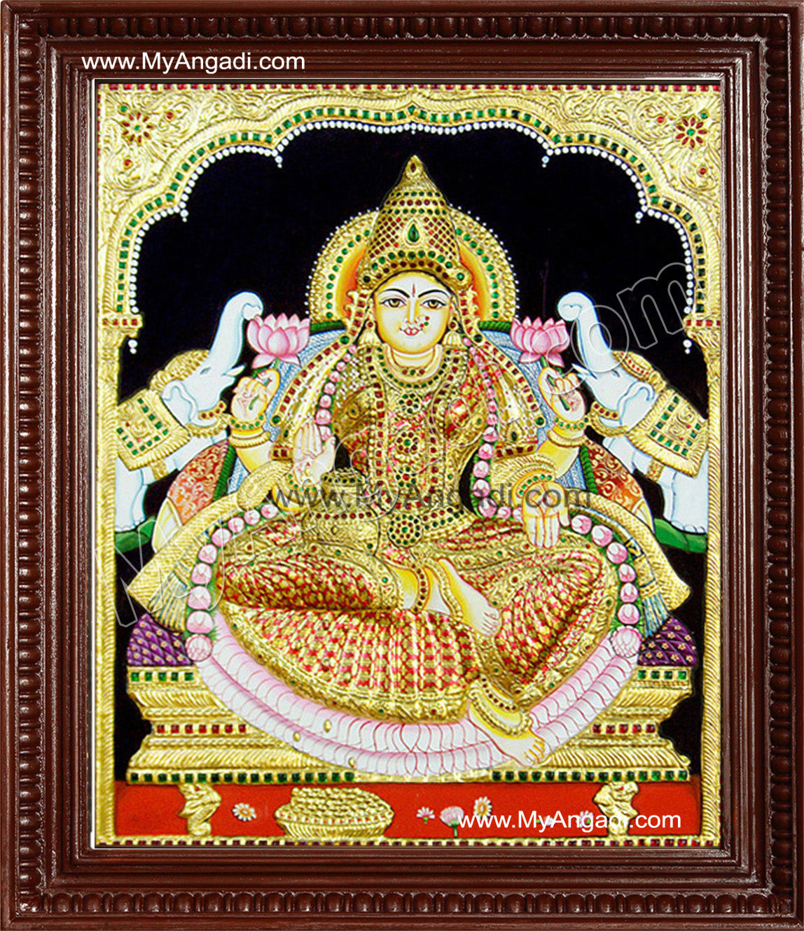 Gaja Lakshmi Tanjore Painting, Gajalakshmi Tanjore Painting