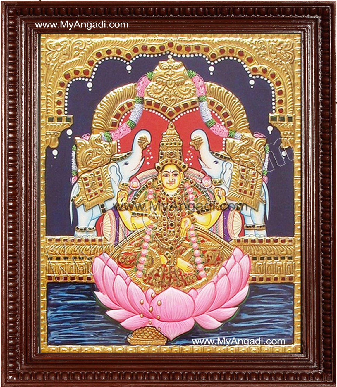 Gaja Lakshmi Tanjore Painting, Gajalakshmi Tanjore Painting