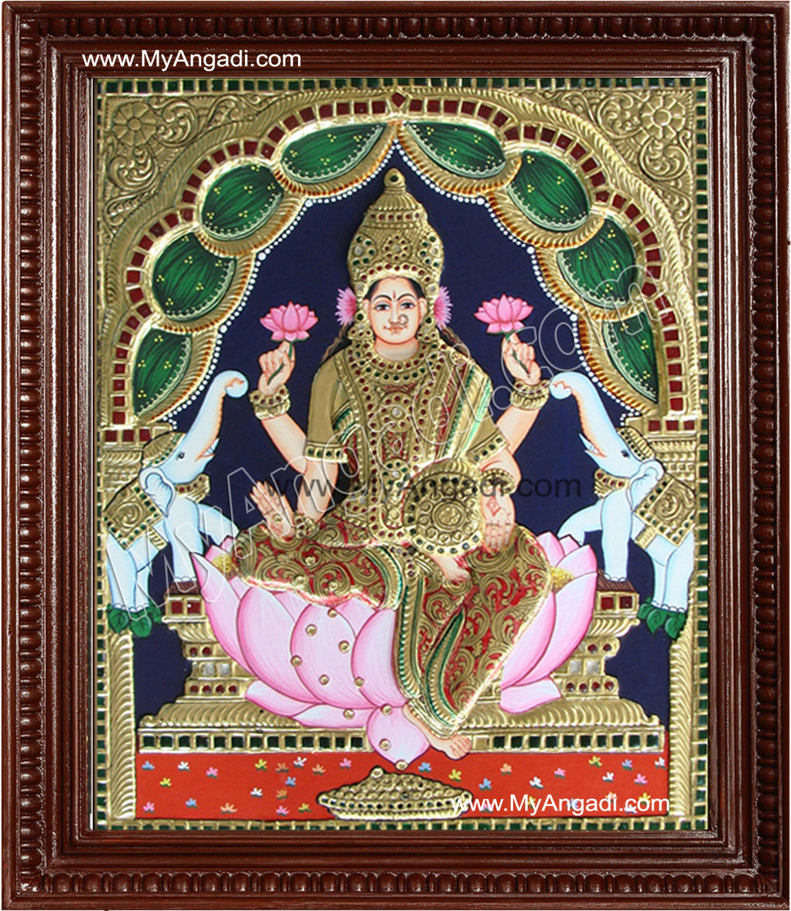 Gaja Lakshmi Tanjore Painting