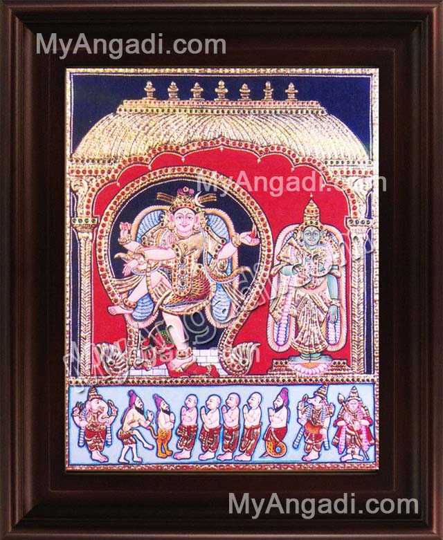 Natarajar Dance Tanjore Painting, Nataraja Tanjore Painting