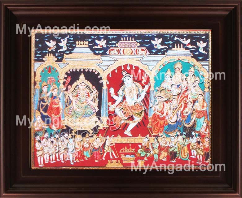 Natarajar Dance Tanjore Painting, Nataraja Tanjore Painting