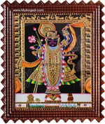 North India Krishna Tanjore Painting, Shrinathji Tanjore Painting