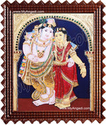 Radha Krishna Tanjore Painting, Krishna Tanjore Painting