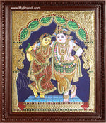 Rukmani Krishna Tanjore Painting, Krishna Tanjore Painting
