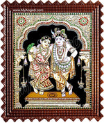 Rukmani Krishna Tanjore Painting, Krishna Tanjore Painting