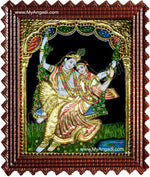 Swinging Radha Krishna Tanjore Painting, Krishna Tanjore Painting