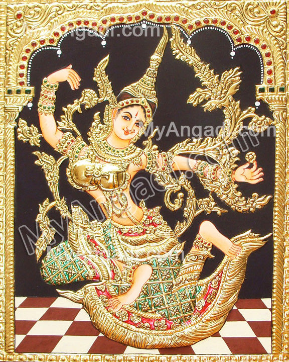 Indonesia Sita Tanjore Painting, Sita Tanjore Painting