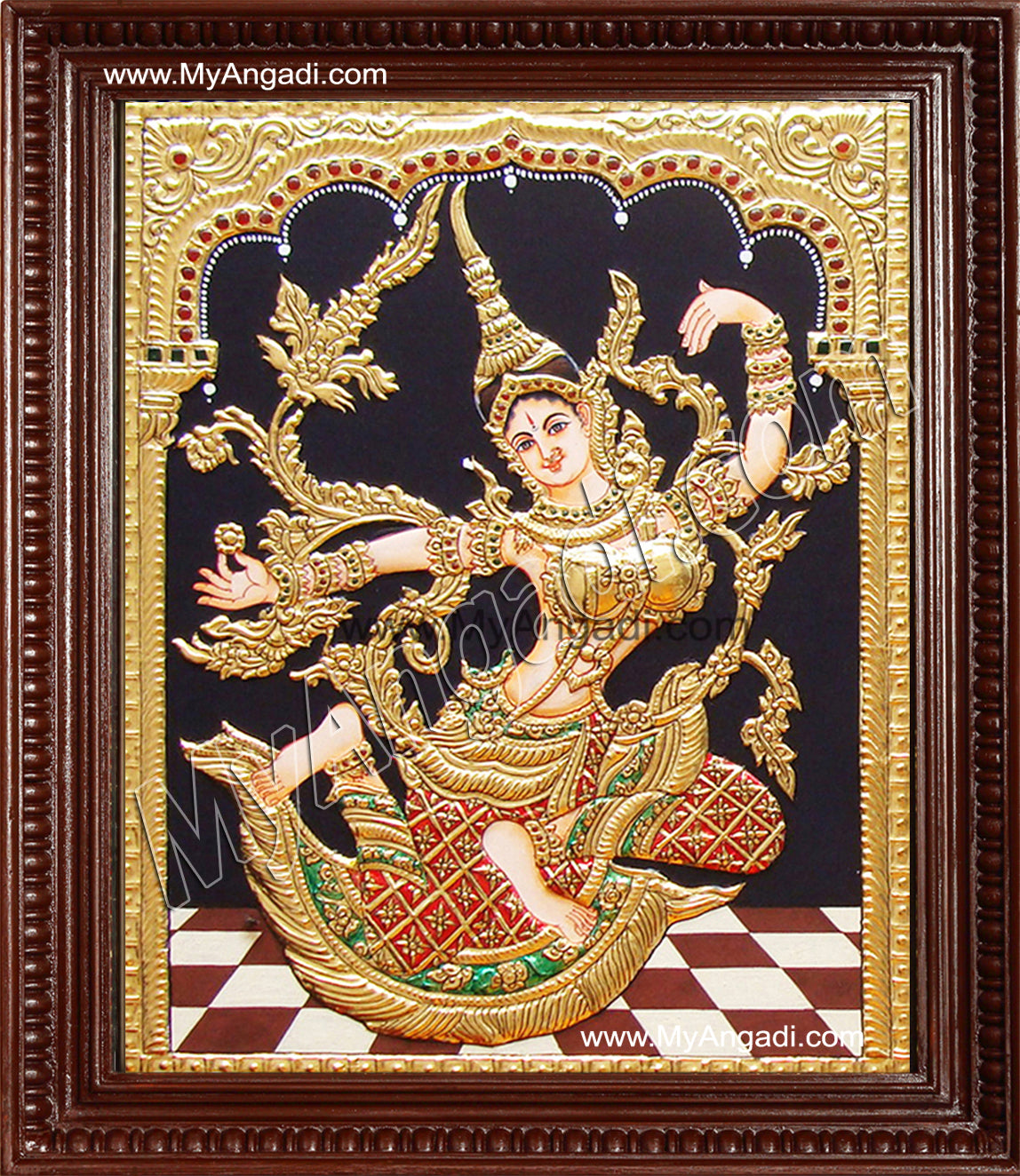 Indonesia Sita Tanjore Painting, Sita Tanjore Painting