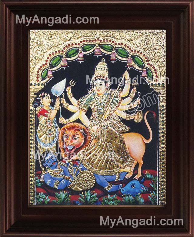 Durgai Tanjore Painting, Amman Tanjore Painting