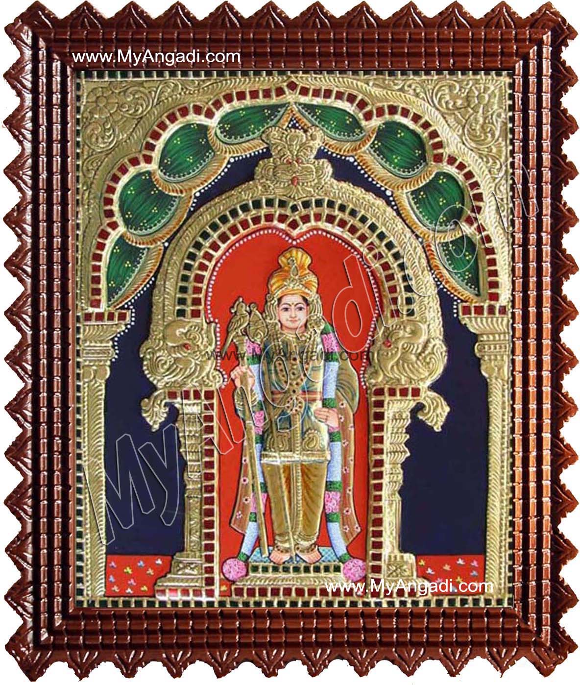 Murugan Tanjore Painting, Murugar Tanjore Painting