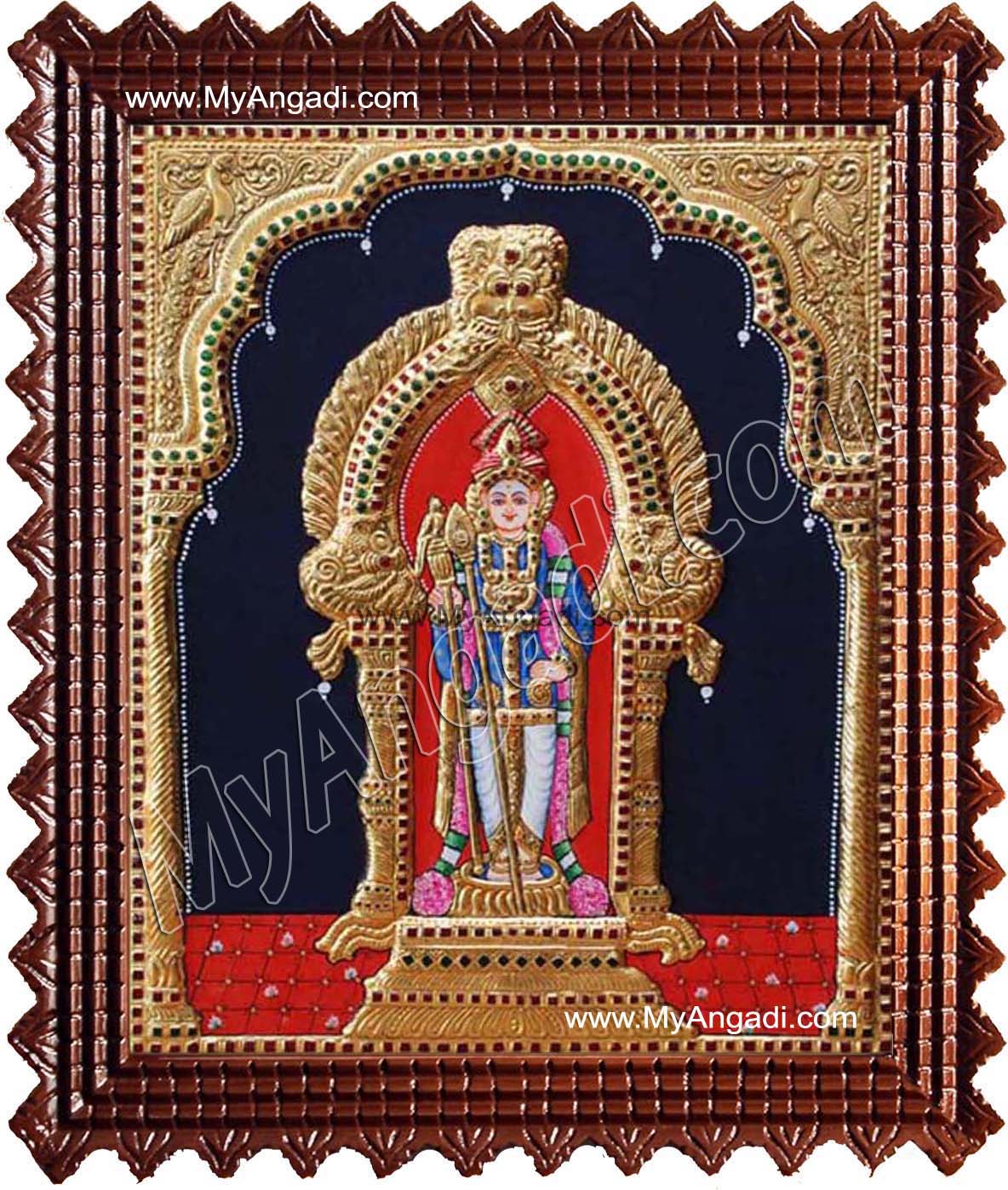 Murugan Tanjore Painting, Murugar Tanjore Painting