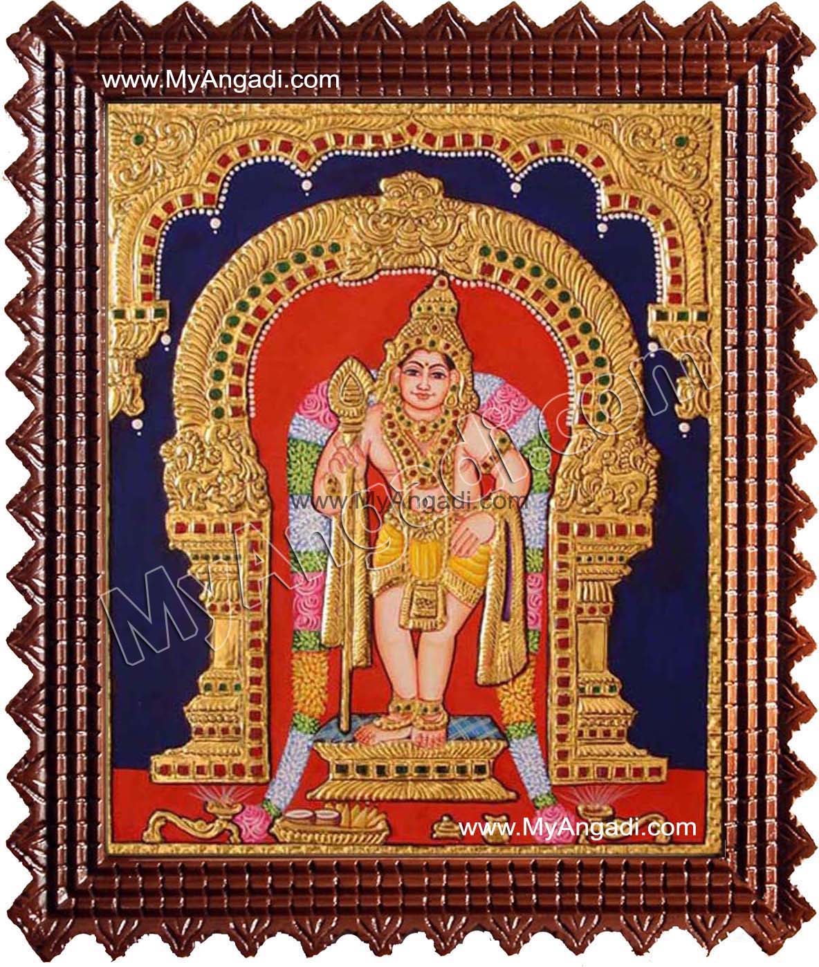 Murugan Tanjore Painting, Murugar Tanjore Painting