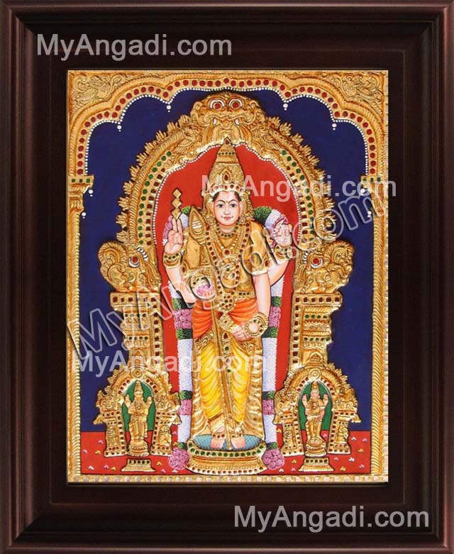 Thiruchendhur Murugan Tanjore Painting, Murugar Tanjore Painting