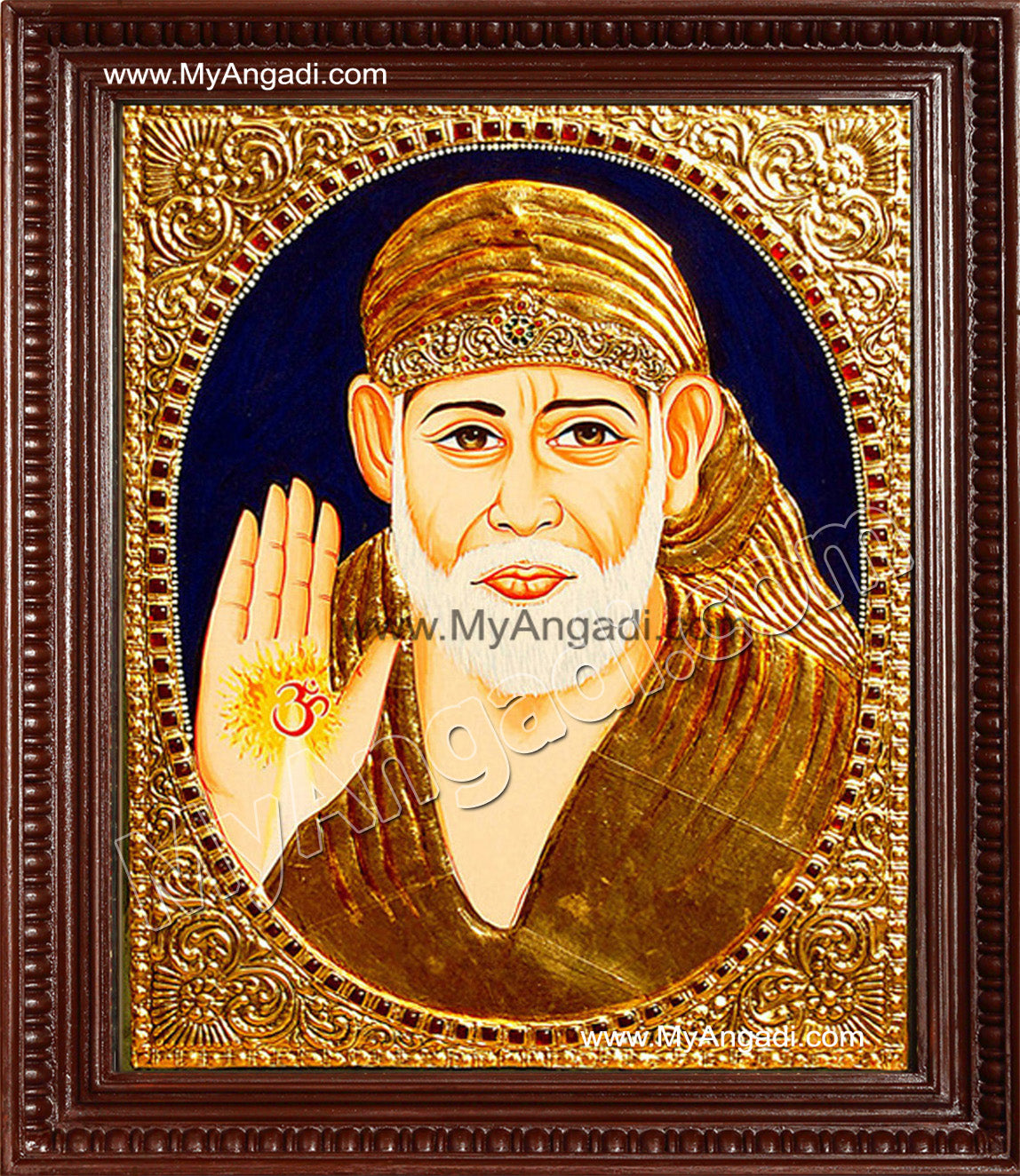 Shirdi Sai Baba Tanjore Painting, Saint Tanjore Painting