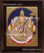 Oval Saraswathi Tanjore Painting, Traditional Saraswathi Tanjore Painting