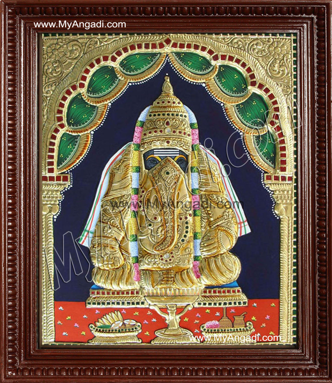 Pillaiyarpatti Ganesha Tanjore Painting, Ganesha Tanjore Painting