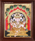 Panchamuga Ganesha Tanjore Painting, Ganesha Tanjore Painting
