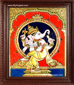 Dancing Ganesha Tanjore Painting, Ganesha Tanjore Painting