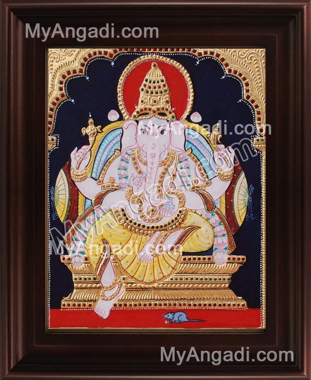 Ganesha Tanjore Painting, Ganesha Tanjore Painting