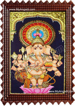 Kan Drishti Ganesha Tanjore Painting, Ganesha Tanjore Painting