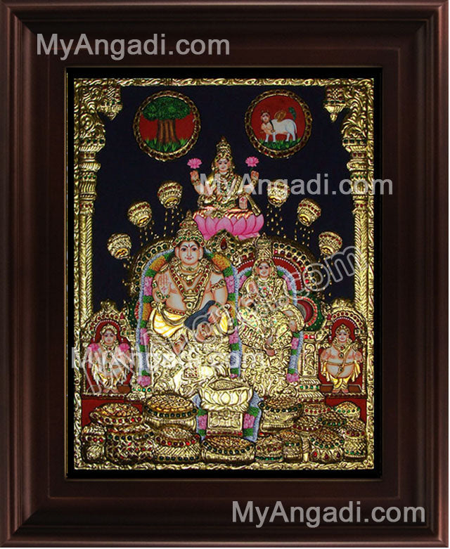 Kubera Lakshmi Tanjore Painting, Lakshmi Tanjore Painting
