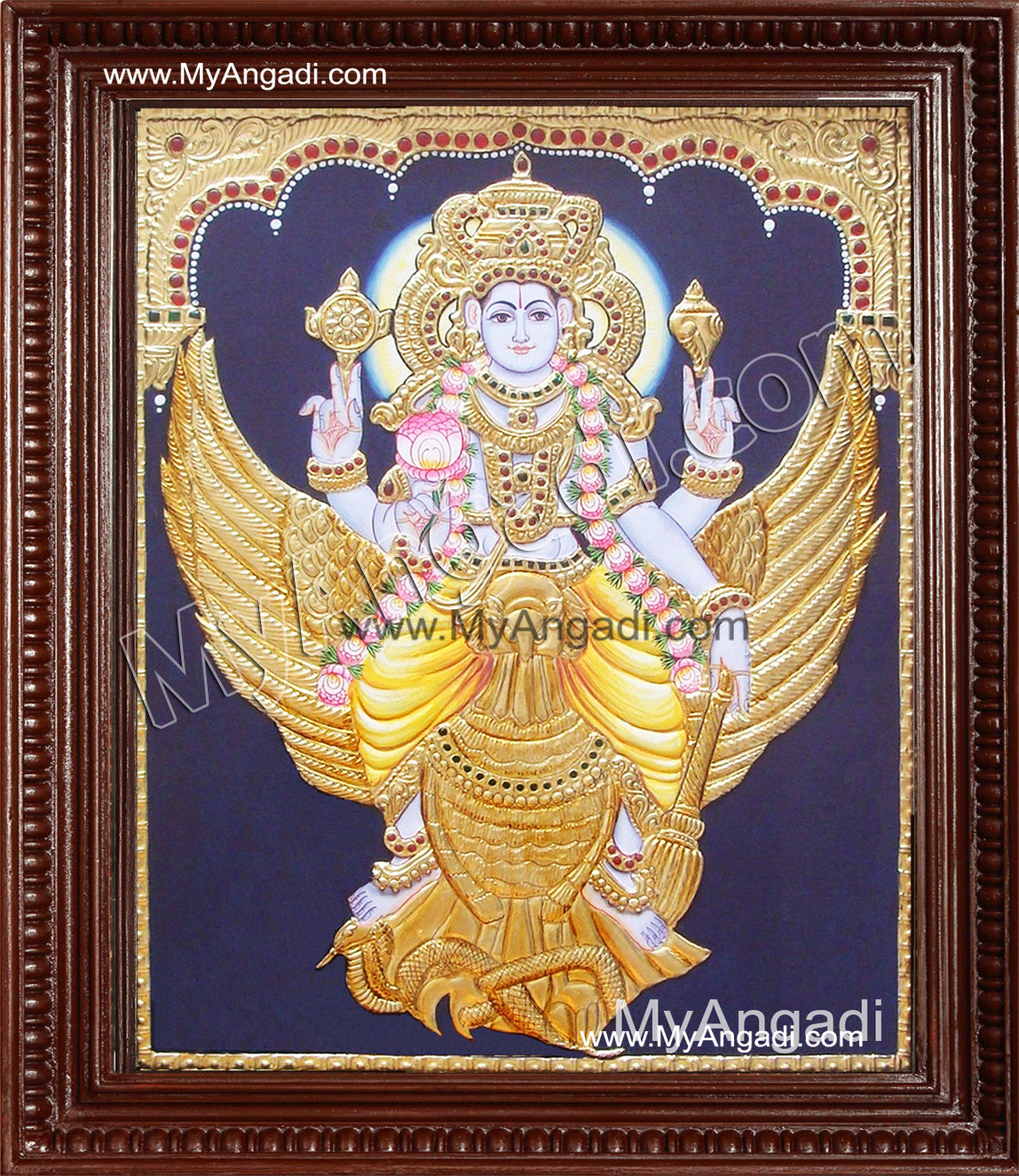 Vishnu Karudan Tanjore Painting, Vishnu Tanjore Painting