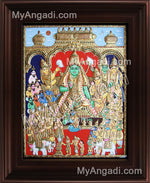 Ramar Pattabhishekam Tanjore Painting, Ram Pattabisekam