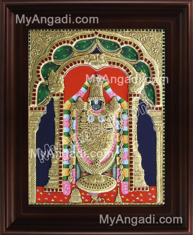 Balaji Tanjore Painting, Tirupati Venkateswara Perumal Tanjore Painting
