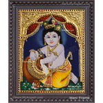Butter Krishna Tanjore Painting