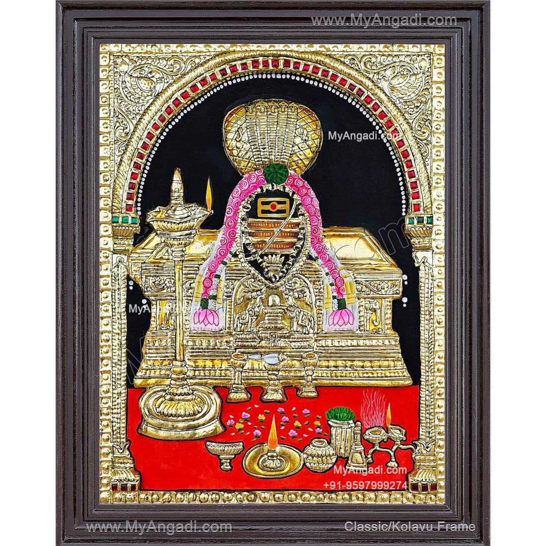 Shiva Lingam 2D Tanjore Painting