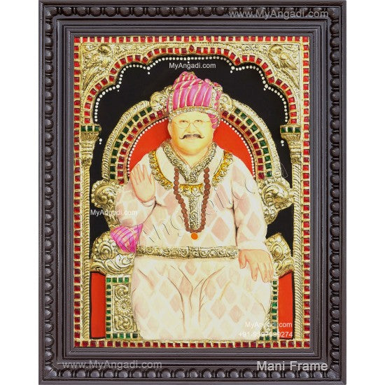 3D Satpal Maharaj tanjore painting