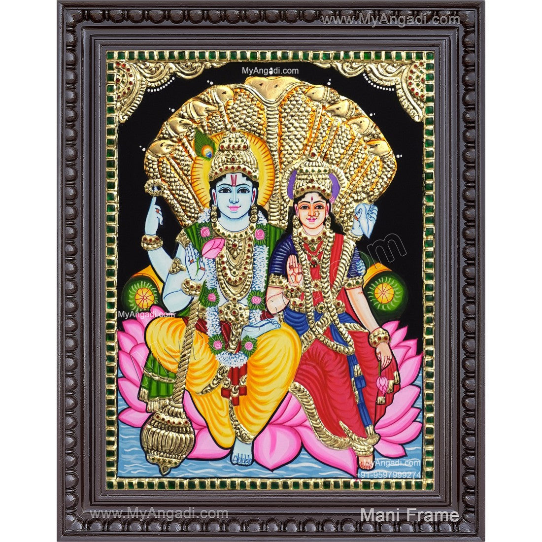 Vishnu Lakshmi Tanjore Paintings