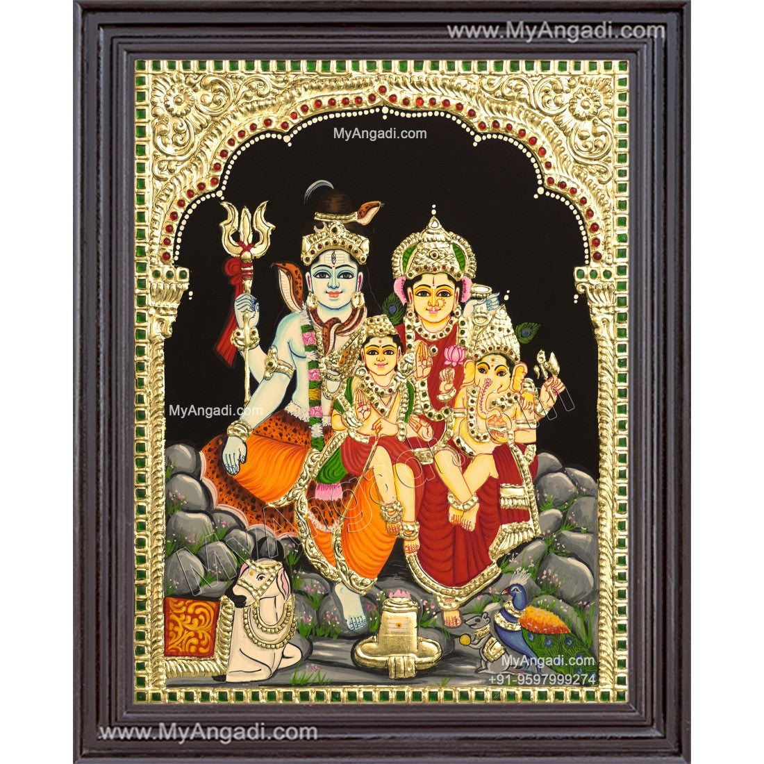 Shiva Family Tanjore Paintings