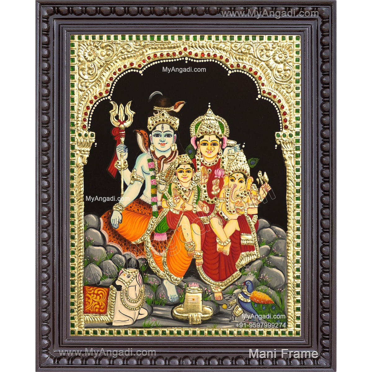 Shiva Family Tanjore Paintings