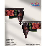 Vagai Wood Floral Wall Brackets